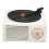 X10 Vinyl Record Player Style Bluetooth Speaker Old Fashioned Classic Style Bluetooth Speaker with 3 Input ModesWhite 14