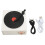 X10 Vinyl Record Player Style Bluetooth Speaker Old Fashioned Classic Style Bluetooth Speaker with 3 Input ModesWhite 2