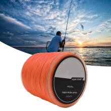 Línea de pesca trenzada de 4 hebras PE para carpa, 300 m, naranja