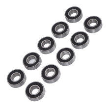 6001RS 12x28x8mm Rodamiento de bolas de ranura profunda 10 piezas Plateado