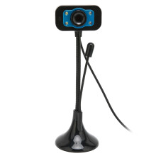 Webcam USB HD pour le streaming avec éclairage d’appoint, microphone et mise au point manuelle pour la vidéo en direct.