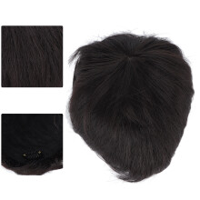 Peluca corta para hombre - Negro natural, fibra de alta temperatura
