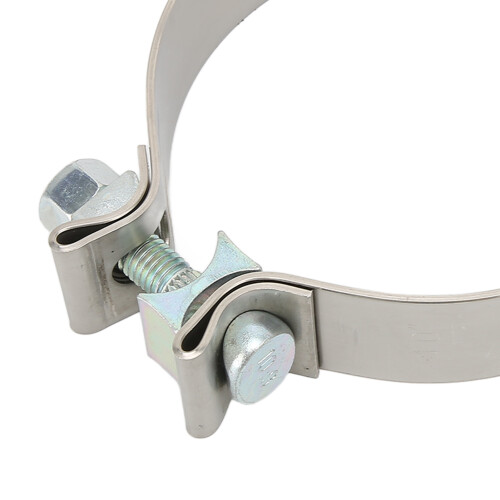 Collier d'échappement universel 4 po 304/Carbone argenté 2