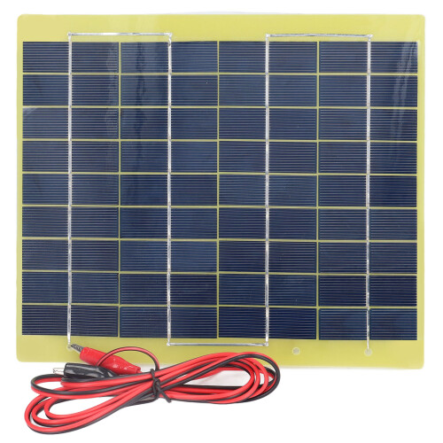 Panel solar de polisilicio 5W 19.7x21.8 cm 12V 1