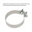 Collier d'échappement universel 4 po 304/Carbone argenté 4