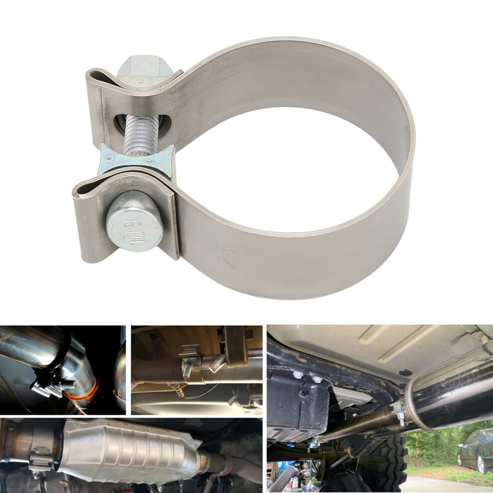 Universal Exhaust Band Seal Clamps Rustproof Muffler Clamp High Hardness For Downpipe Header Manifold2.5in 3381321718902