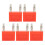 5 pièces de connecteurs banane à double rangée 4mm rouge 32A 2