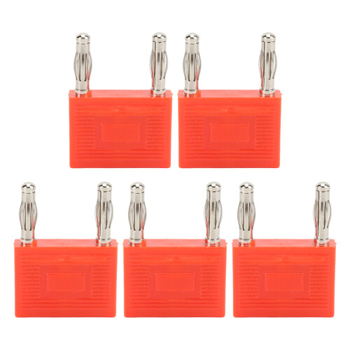 5 pièces de connecteurs banane à double rangée 4mm rouge 32A 1
