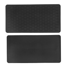 Silicone Insulation Pad Black Rectangle Heat Resisting Safe Handling Heat Insulation Pad for Kitchen