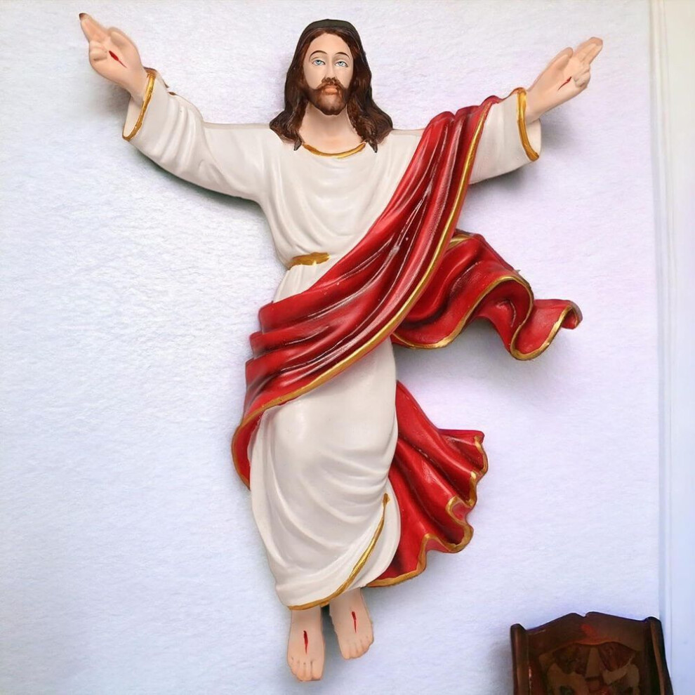 Risen Jesus Christ (3 X 10 X12 Inches)  Idol & Showpiece For Gifting & Decoration Purpose (red & White), Idol
