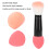 Pennello per blush a doppia testa in ABS, rosso rosa - morbido e soffice 10