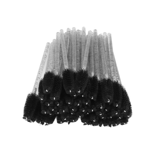 50pcs Disposable Eyelash Brushes Portable Mascara Brush Wands Applicator Makeup ToolBlack 1