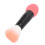Pennello per blush a doppia testa in ABS, rosso rosa - morbido e soffice 6