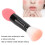 Pennello per blush a doppia testa in ABS, rosso rosa - morbido e soffice 11
