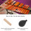 1 Pair Marimba Mallets Medium Hard Yarn Head with Maple Handle for Percussion Playing MQ‑06Black 11