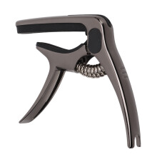 Capotasto per chitarra con regolazione del tono, porta plettri, nero