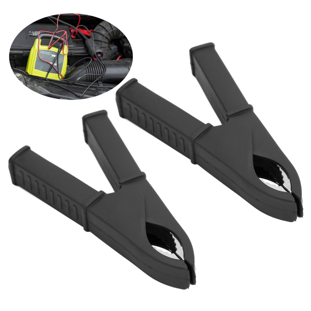 2 Pcs Insulated Clip 100Mm All Copper Battery Electrical Test Insulation Clip Spring Clip Alligator Clipblack 4641321723887