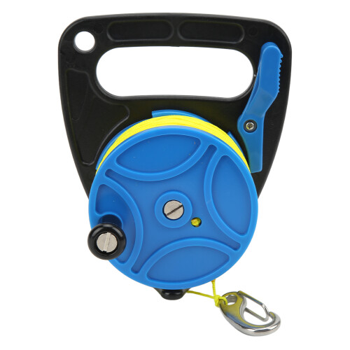 Enrouleur de plongée 83 m, roue bleue, clip polyvalent 2