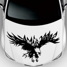 D-733 Eagle calcomanía para coche 50x33cm 50g Negro/Blanco