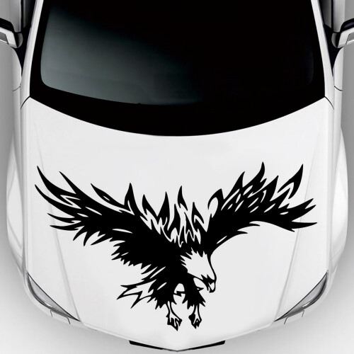 D-733 Eagle calcomanía para coche 50x33cm 50g Negro/Blanco