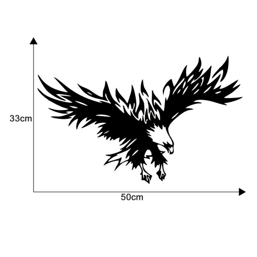 D-733 Eagle calcomanía para coche 50x33cm 50g Negro/Blanco 1