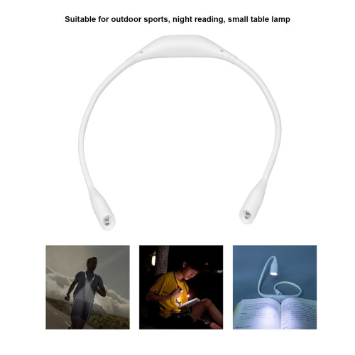 Luz de cuello USB 4LED 1000mAh 55x220x140mm Blanco 2