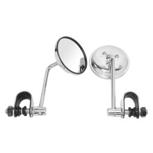 1 paire de miroirs ronds à clipser en verre pour moto