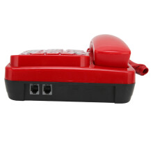 Telefono con filo 22 x 17 x 4 cm Identificazione chiamante Memoria Rosso