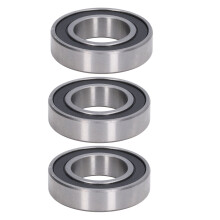 Conjunto de 3 rodamientos de bolas de ranura profunda 6008 40x68x15mm