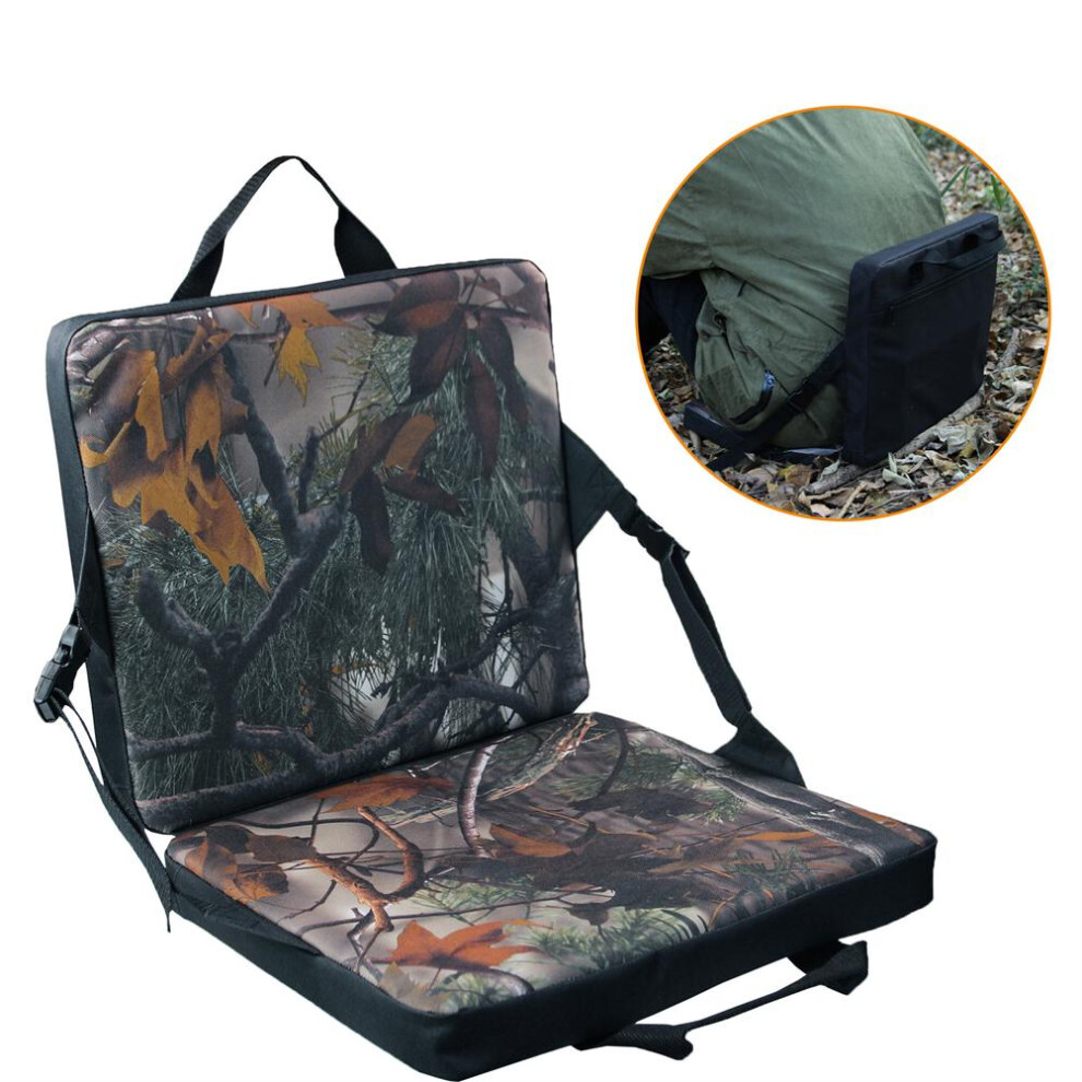 Camping Padded Floor Chair Portable Folding Waterproof Outdoor Fishing Seat Cushion Stadium Seats for Bleachers Stadium Chair with Back Sup