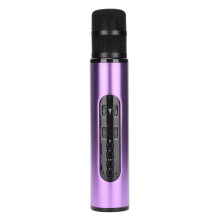 Wireless Bluetooth Karaoke Mic Portable Handheld Microphone for Party Car Home Outdoor KTVPurple