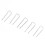 Spilli a forcella a forma di U, 200 pezzi, 17 mm, argento, per cucire 8