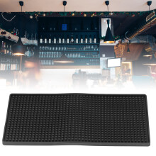 Tappetino da bar in silicone durevole, nero, di grado alimentare, resistente al calore, flessibile, tappetino per caffè