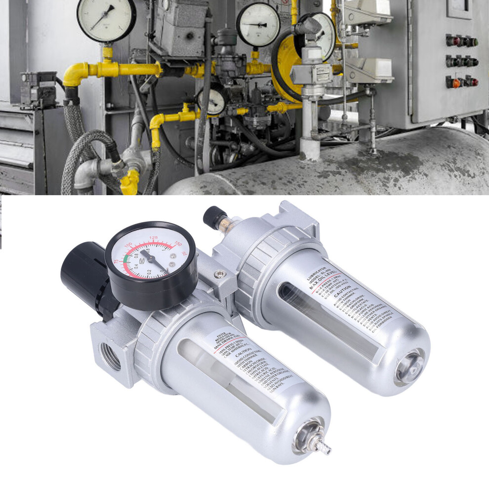 G1/2In Air Compressor Filter Water Oil Separator Regulator With Pressure Gauge Maximum 1Mpa 9451321728134