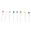 600 pezzi di spilli da cucito da 38 mm multicolori resistenti 8