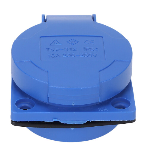 Conector industrial oculto de 5 pines azul y blanco 1