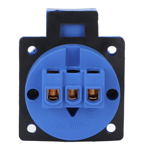 Conector industrial oculto de 5 pines azul y blanco 2