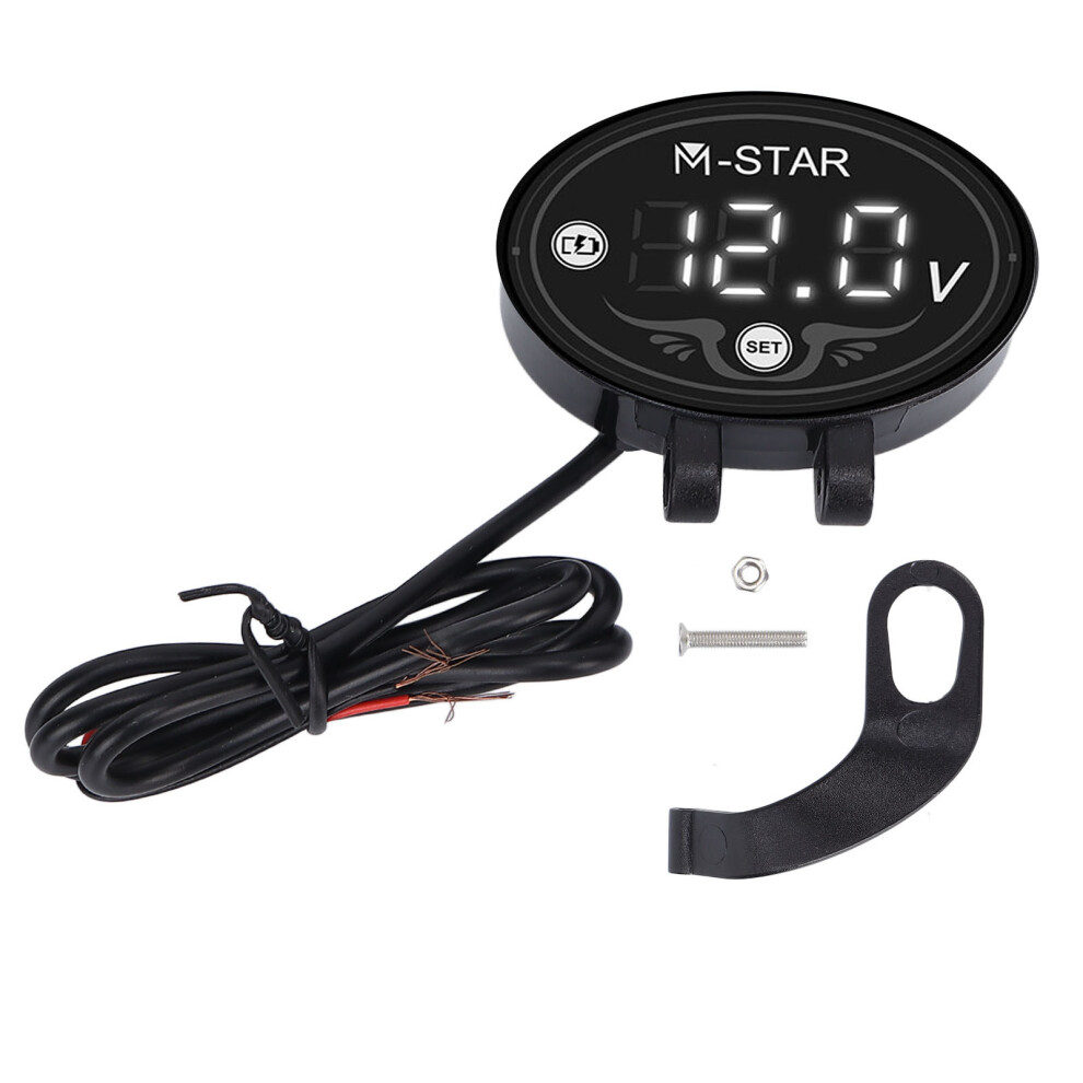 Motorcycle Led Voltmeter Digital 9Â24V Smart Waterproof High Accuracy Abs Battery Monitor For Safety Driving 3641321728654