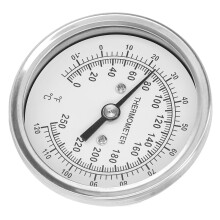 Termómetro analógico de acero inoxidable -18 a 120 C, varilla de 76 mm