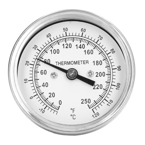 Termómetro analógico de acero inoxidable -18 a 120 C, varilla de 76 mm 1