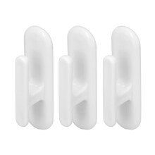 8Pcs Wall Self Adhesive Curtain Hooks White Reusable Plastic Curtain Buckles with Wall Hook for Apartment Home Office