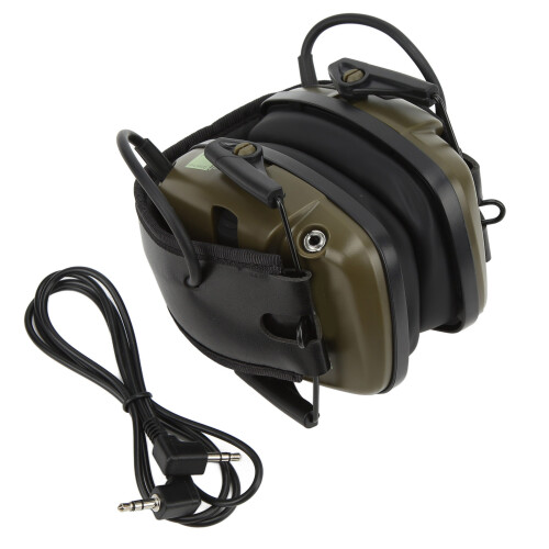 Protecteur auditif de chasse professionnel 347g Noir/Vert 1