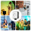 Luce LED RGB mini nera 2000 mAh 8x7x2,5 cm 11