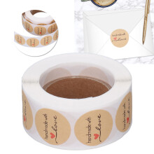 Rollo de pegatinas de papel kraft 50 g 7x3 cm a prueba de agua