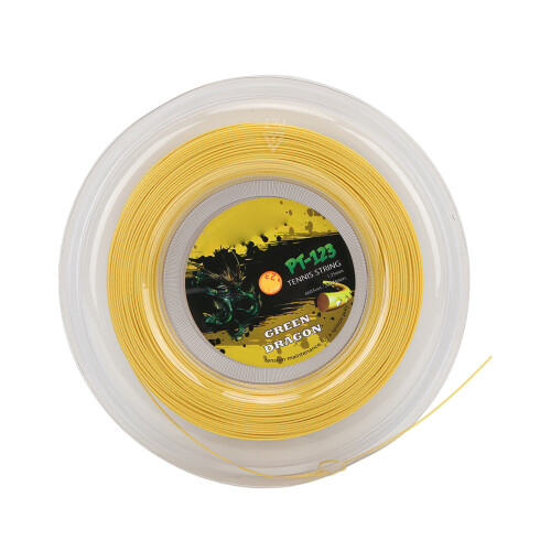 200m Gelber Polyester-Tennissaite – 1,25mm, langlebiger, steifer Schlägerdraht 1