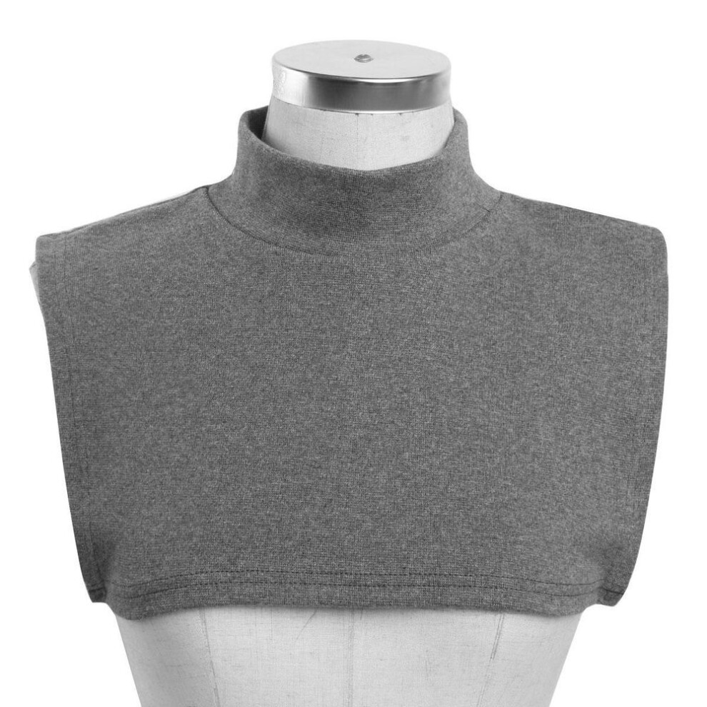 (dark grey, Type A) Womens Fake Collar Faux Turtleneck Neck Dickey False Mock Blouse Half Top Collar Neck Cover Sweater Collar