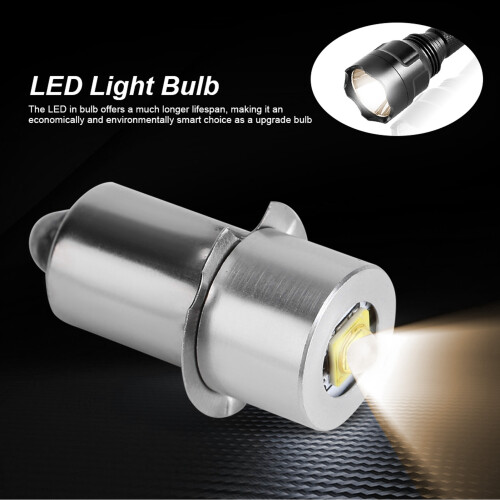 Bombilla LED para linterna 4.5V 3W, 23x9.2mm luz cálida 2