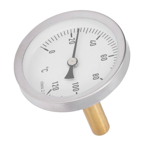 Termómetro de dial de 63 mm 0-120C para barbacoa acero inoxidable 2