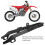 Protezione paracatena e forcellone in ABS nero per CRF250R 9