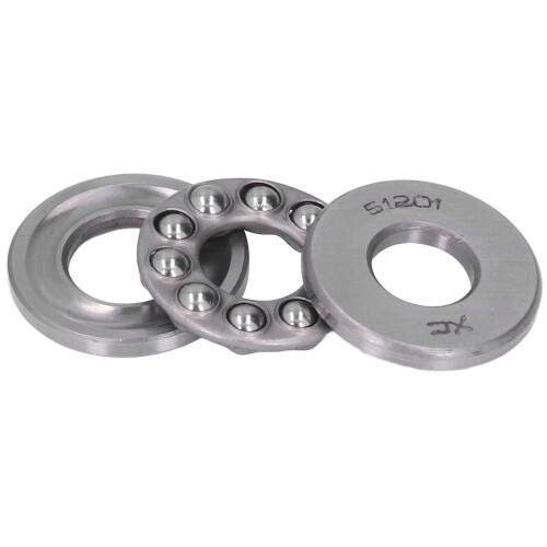 10 Stück Axialkugellagerset Kit 51200-51204, Einwegrichtung 2